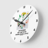 被子植物は雄蕊の問題、汚名及びスタイルです ラウンド壁時計 (傾斜)