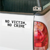 被害者なし、犯罪防止シール バンパーステッカー (トラック上)
