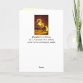 被毛グレー馬パーチメントモノグラム ノートカード (裏面)