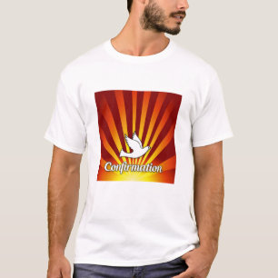 被確認者男性用Tシャツ、鳩と赤 Tシャツ