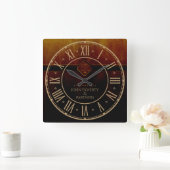 裁はかりで測判ヴィンテージ |法律事務所 スクエア壁時計 (ホーム)