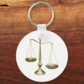 裁はかりで測判金ゴールド キーホルダー (正面)