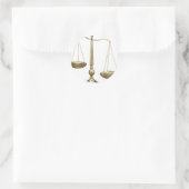 裁はかりで測判金ゴールド ラウンドシール (バッグ)