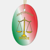 裁はかりで測判 セラミックオーナメント (左)