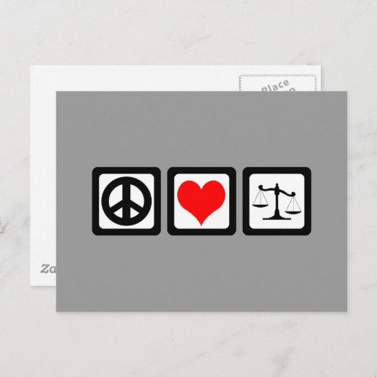 裁はかりで測判 ポストカード (正面/裏面)