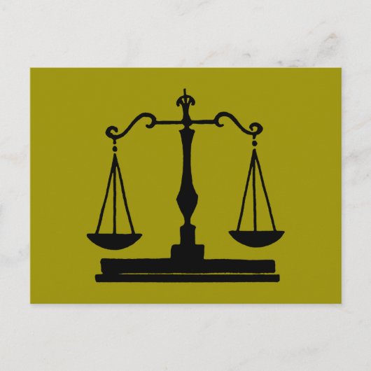 裁はかりで測判 ポストカード (正面)