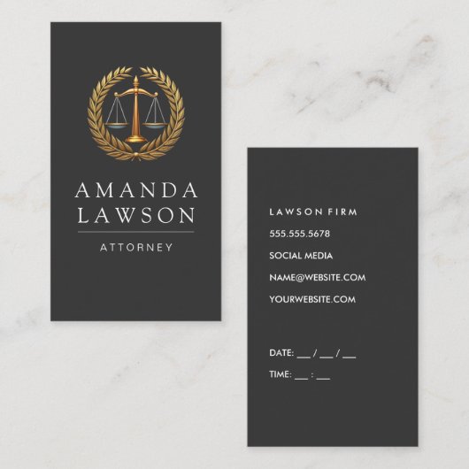 裁はかりで測判 | 弁護士法 | 裁判所 予約カード (正面/裏面)