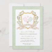 裁判に出よう |ピッ名門私立校風のクボール誕生日 招待状 (正面)