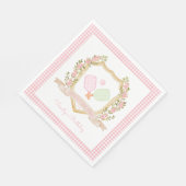 裁判に出よう |ピンク名門私立校風のピックボール スタンダードランチョンナプキン (角)