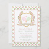 裁判に出よう |ピンク名門私立校風のピックボール 招待状 (正面)