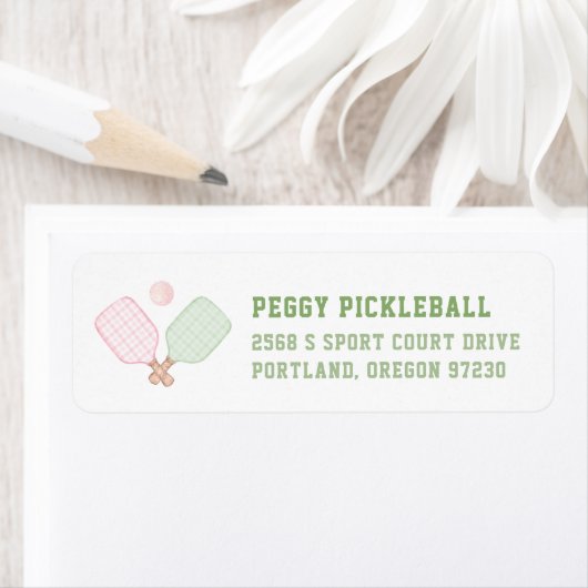 裁判に出よう | 名門私立校風の Pickleball ラベル (インサイチュ)