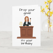裁判の槌を下ろして*お誕生日おめでとう* カード (黄色い花)