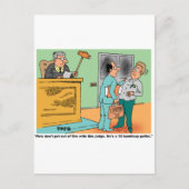 裁判官が長いハンドルの金槌を持っている ポストカード (正面)