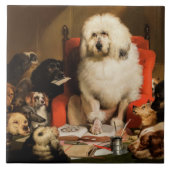 裁判官としての犬 タイル (正面)