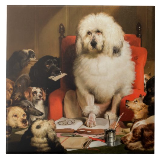 裁判官としての犬 タイル (正面)