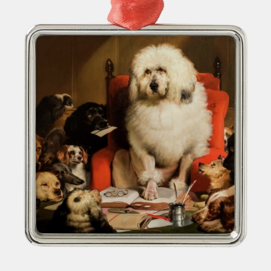 裁判官としての犬 メタルオーナメント (正面)