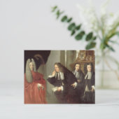 裁判官と3人の支持者，ヴェネツィア学校(油 ポストカード (スタンド正面)