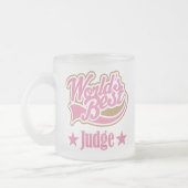 裁判官のギフト(世界のベスト) フロストグラスマグカップ (左)