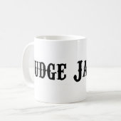 裁判官のジャクソンのロゴのマグ コーヒーマグカップ (正面左)