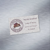 裁判官のハンマーおよび名前の弁護士または公証人オフィス マグネット名刺 (インサイチュ)