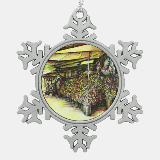 裁判官の占有 スノーフレークピューターオーナメント (正面)