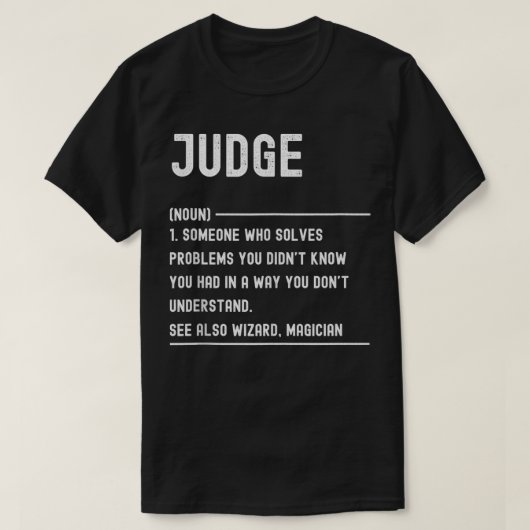 裁判官の定義おもしろいの役職 Tシャツ (デザイン正面)
