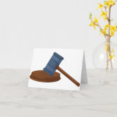 裁判官の槌のメッセージカード カード (黄色い花)