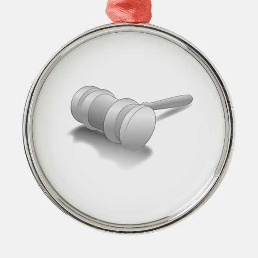 裁判官の槌 メタルオーナメント (正面)