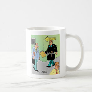 裁判官の漫画のコーヒー・マグ コーヒーマグカップ