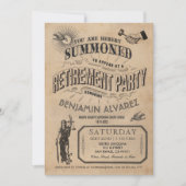 裁判官の退職の招待状-パーティーのヴィンテージのレトロ 招待状 (正面)
