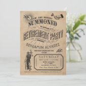 裁判官の退職の招待状-パーティーのヴィンテージのレトロ 招待状 (スタンド正面)