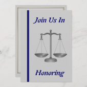 裁判官の退職招待状 招待状 (正面/裏面)