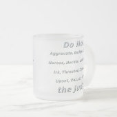 裁判官をうんざりさせないで下さい フロストグラスマグカップ (正面右)