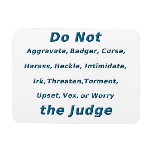 裁判官を怒らせるな マグネット (横)