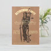 裁判官退職パーティの招待状|レディ·ジャスティス 招待状 (スタンド正面)