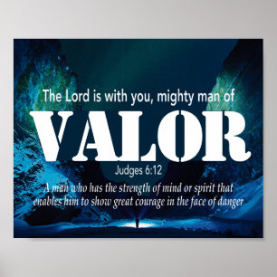 裁判官6:12 VALOR Mighty Man Christian ポスター