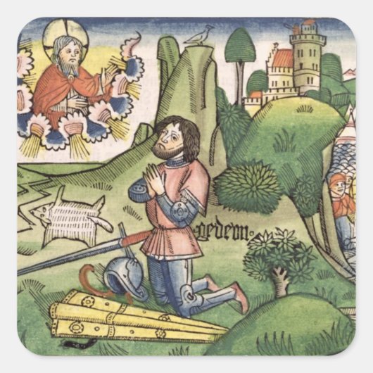 裁判官6 36 Gideonはフリースを出す' スクエアシール (正面)