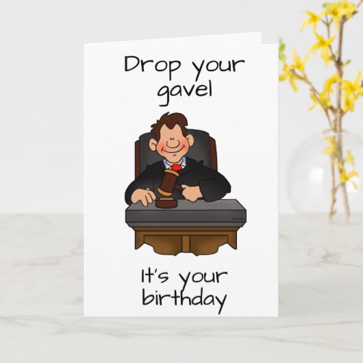 **裁判官** の 誕生日 カード (黄色い花)