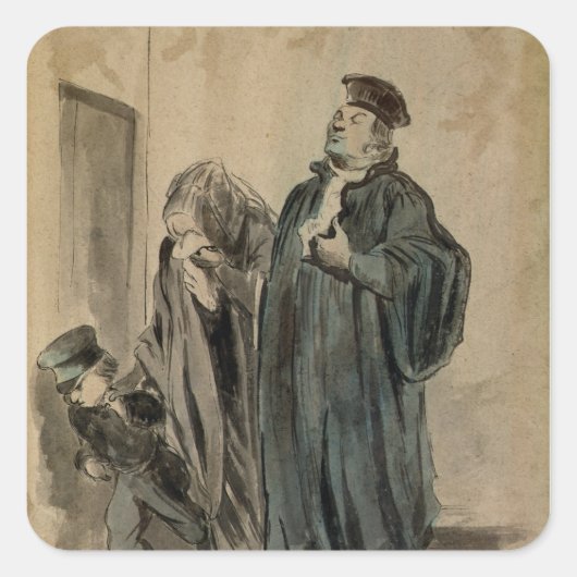 裁判官、女児 スクエアシール (正面)