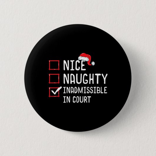 裁判所いけなのクリスマスに許さおもしろいれない 缶バッジ (正面)