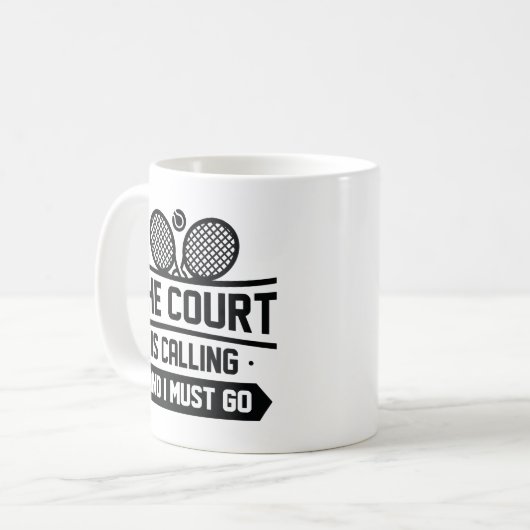 裁判所が電話してきて行かねばならない コーヒーマグカップ (正面左)