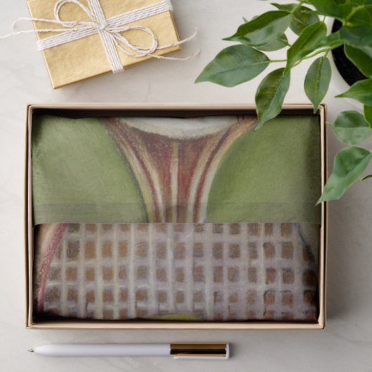 裁判所に置く球が付いているテニスラケット 薄葉紙 (ギフト)