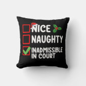 裁判所のいけなクリスマスリストに登録できない クッション (正面)