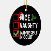 裁判所のいけなクリスマスリストに登録できない セラミックオーナメント (右)