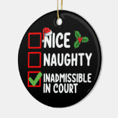 裁判所のいけなクリスマスリストに登録できない セラミックオーナメント (左)