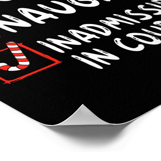 裁判所のいけなクリスマスリストに登録できない ポスター (角)