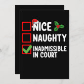 裁判所のいけなクリスマスリストに登録できない 招待状 (正面/裏面)