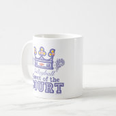 裁判所のバレーボールのマグの女王 コーヒーマグカップ (正面左)