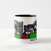 裁判所のヤードセールのコーヒー・マグ ツートーンマグカップ (中央)