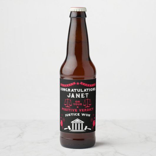 裁判所の判決 ビールラベル (正面)